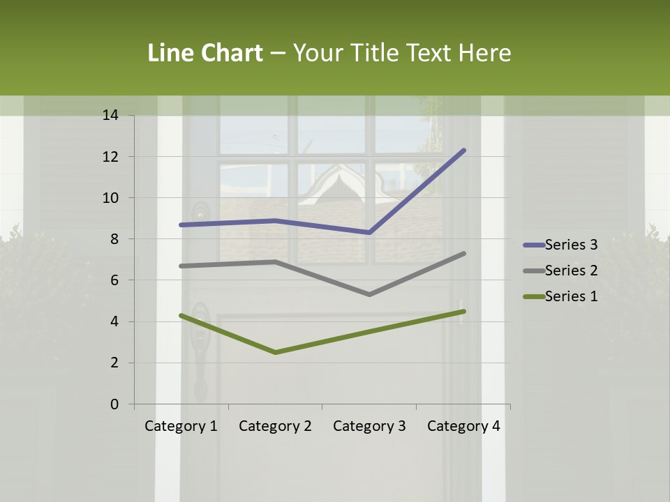 Facade Front Door Vertical PowerPoint Template