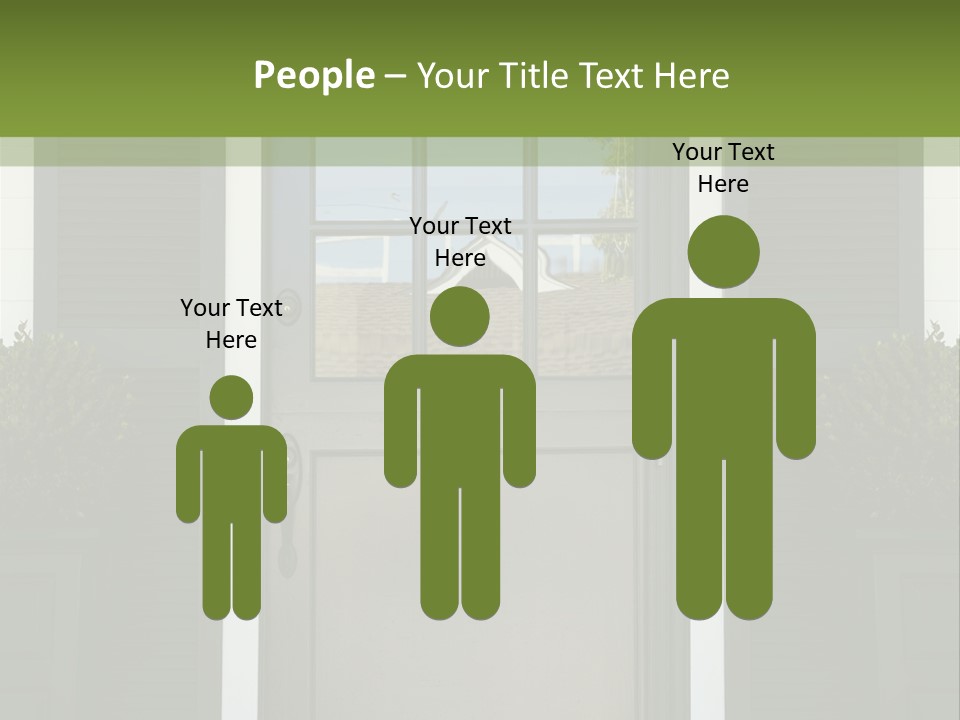 Facade Front Door Vertical PowerPoint Template