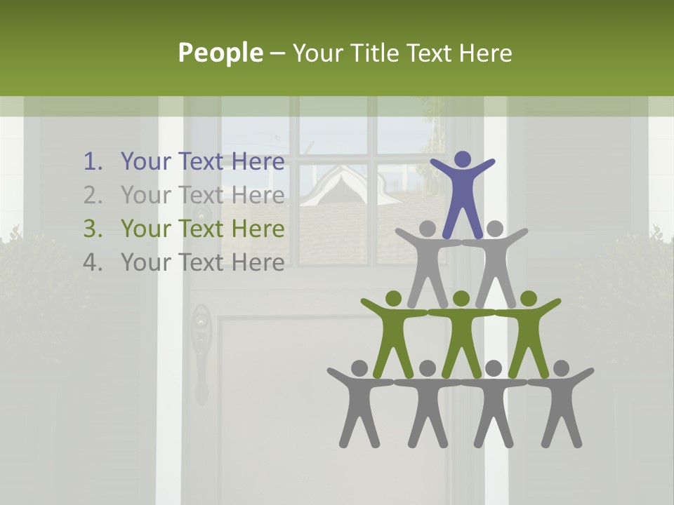 Facade Front Door Vertical PowerPoint Template