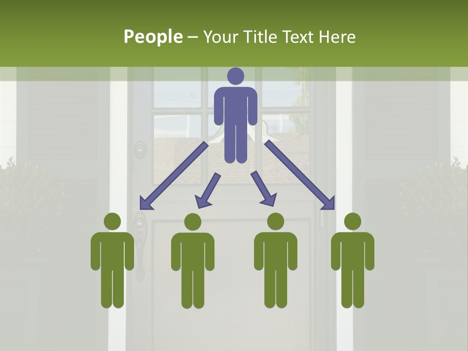 Facade Front Door Vertical PowerPoint Template