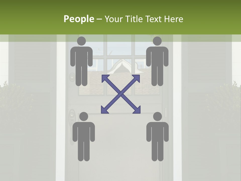 Facade Front Door Vertical PowerPoint Template