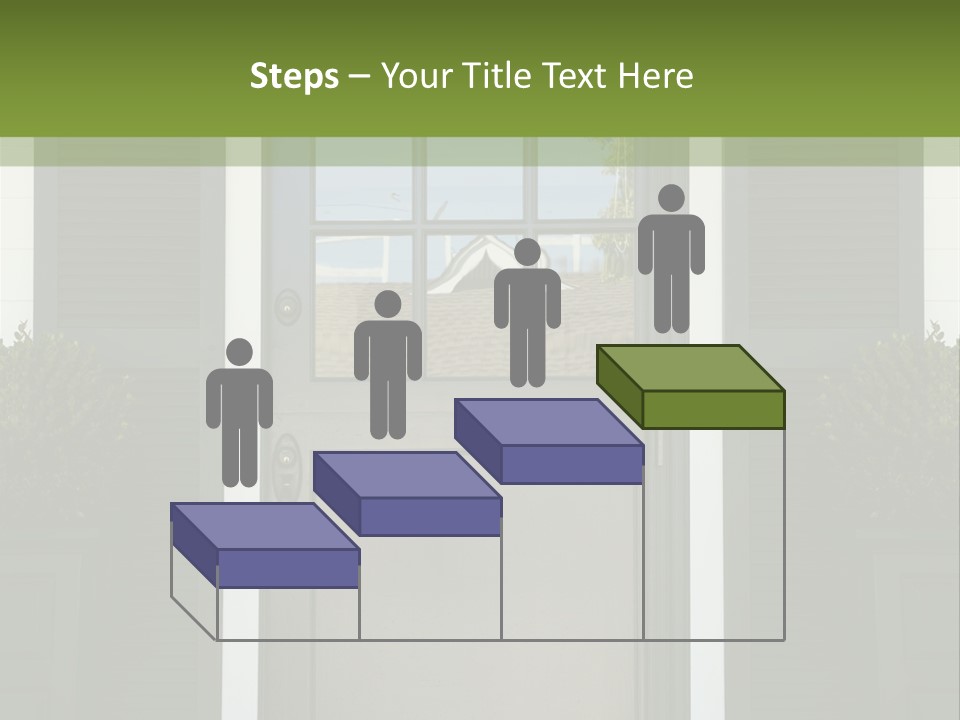 Facade Front Door Vertical PowerPoint Template