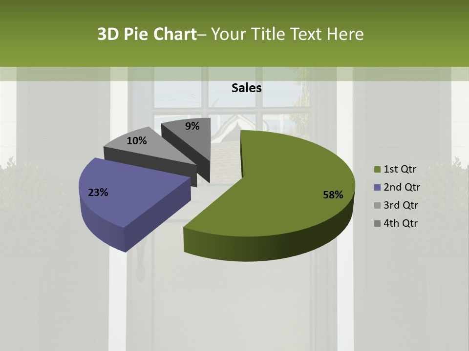 Facade Front Door Vertical PowerPoint Template
