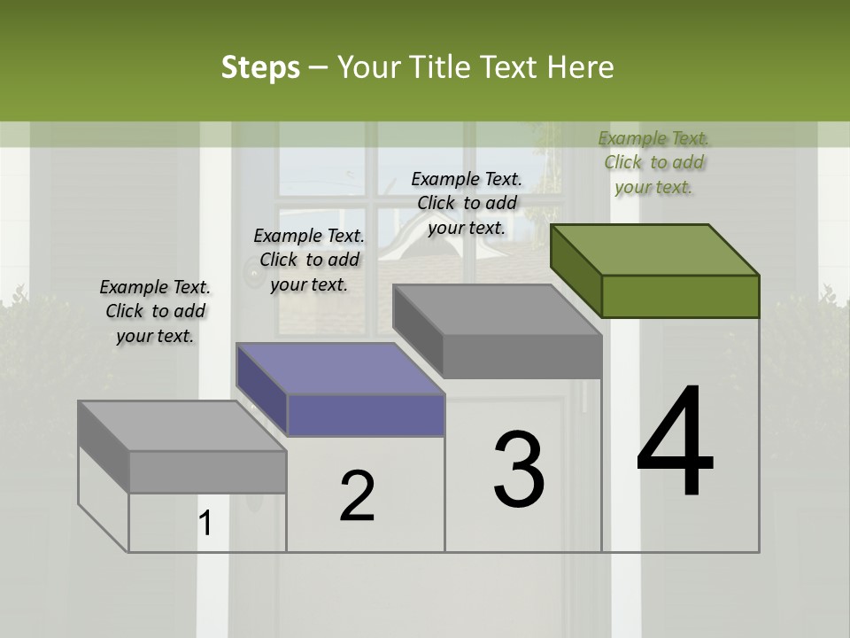Facade Front Door Vertical PowerPoint Template