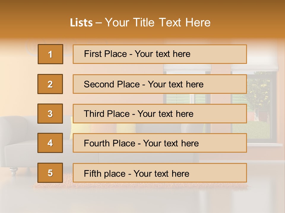 Nobody Orange Interior PowerPoint Template