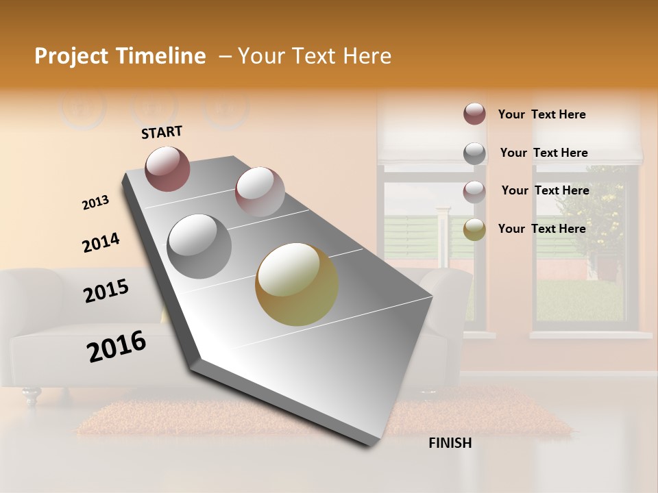Nobody Orange Interior PowerPoint Template