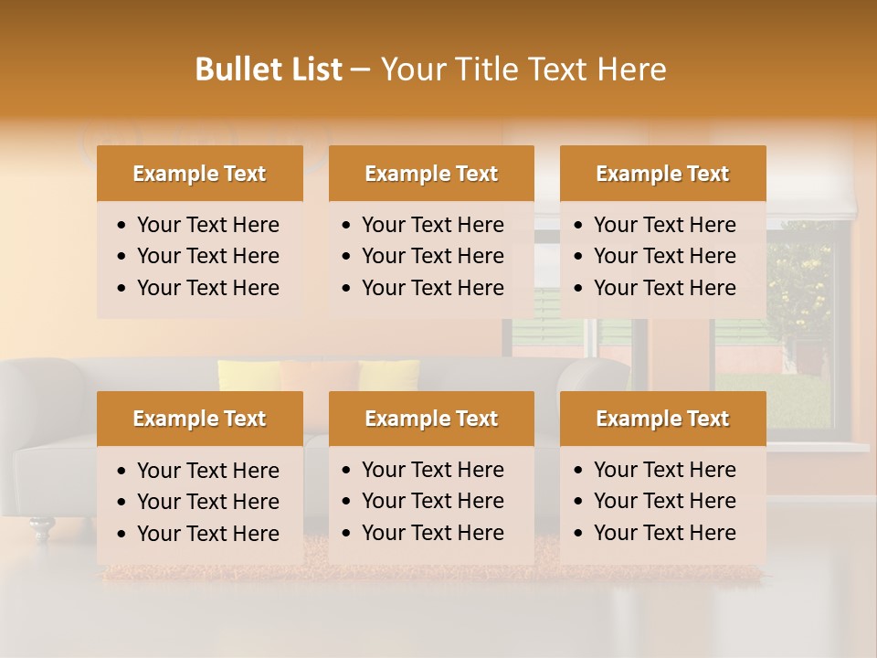Nobody Orange Interior PowerPoint Template
