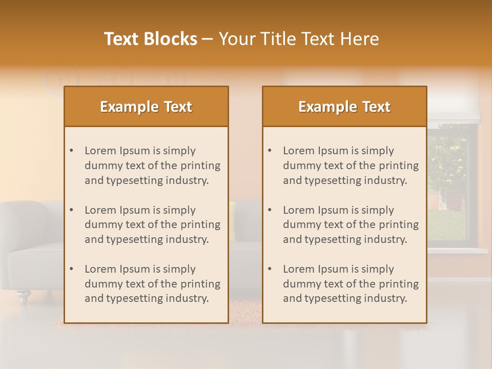 Nobody Orange Interior PowerPoint Template