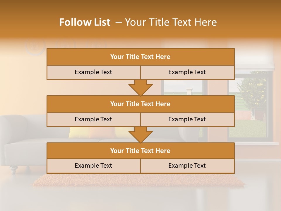 Nobody Orange Interior PowerPoint Template