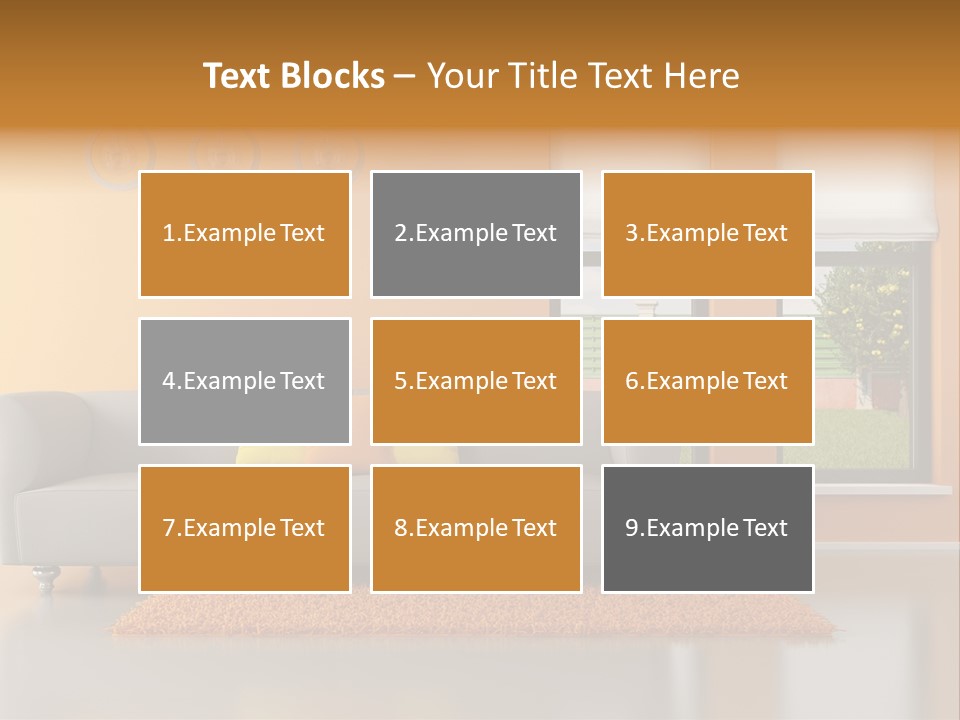 Nobody Orange Interior PowerPoint Template