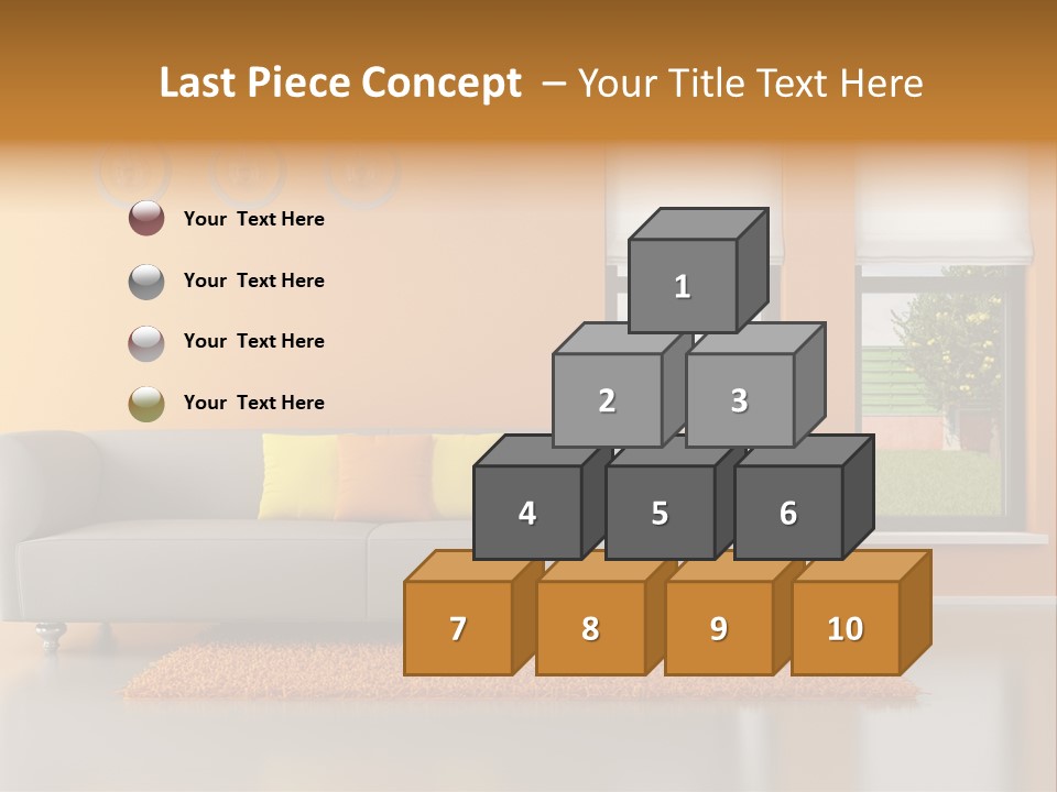 Nobody Orange Interior PowerPoint Template