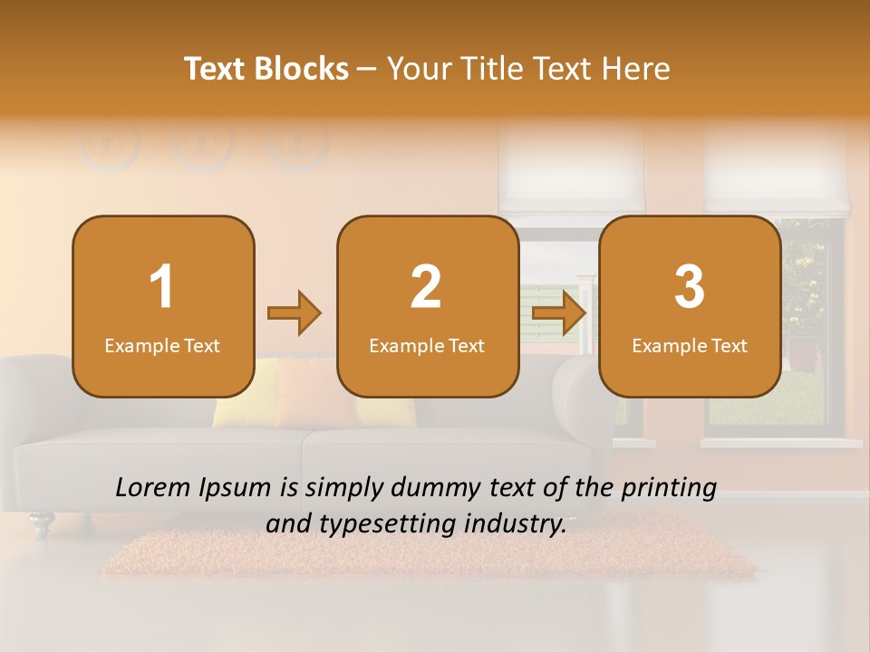 Nobody Orange Interior PowerPoint Template