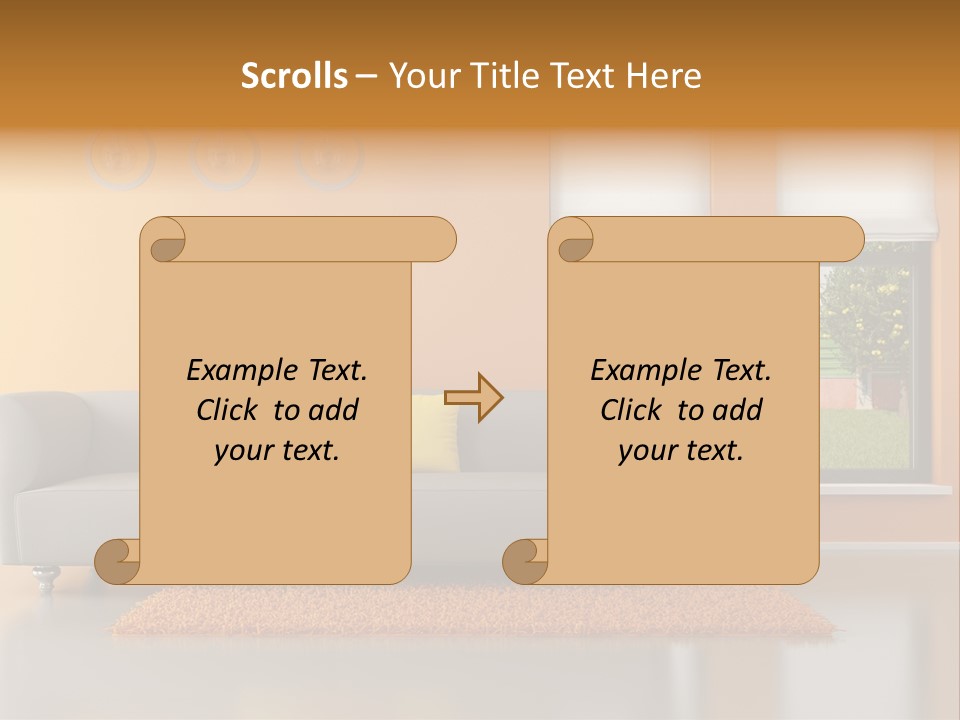 Nobody Orange Interior PowerPoint Template