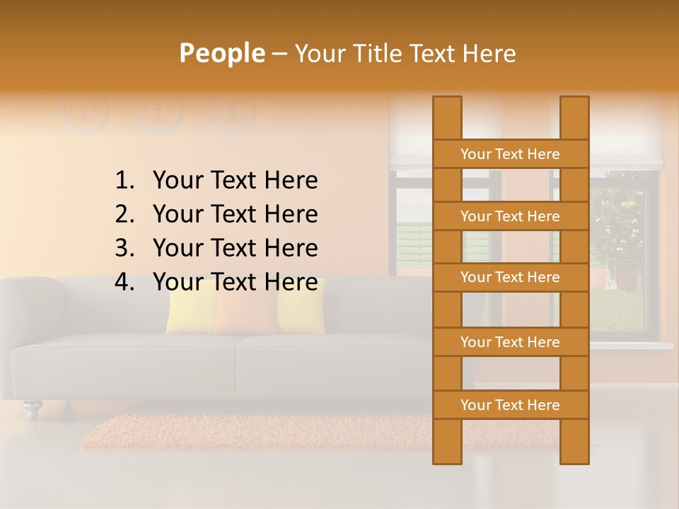 Nobody Orange Interior PowerPoint Template