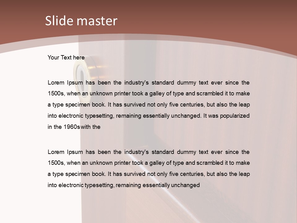Interior Lock Architecture PowerPoint Template
