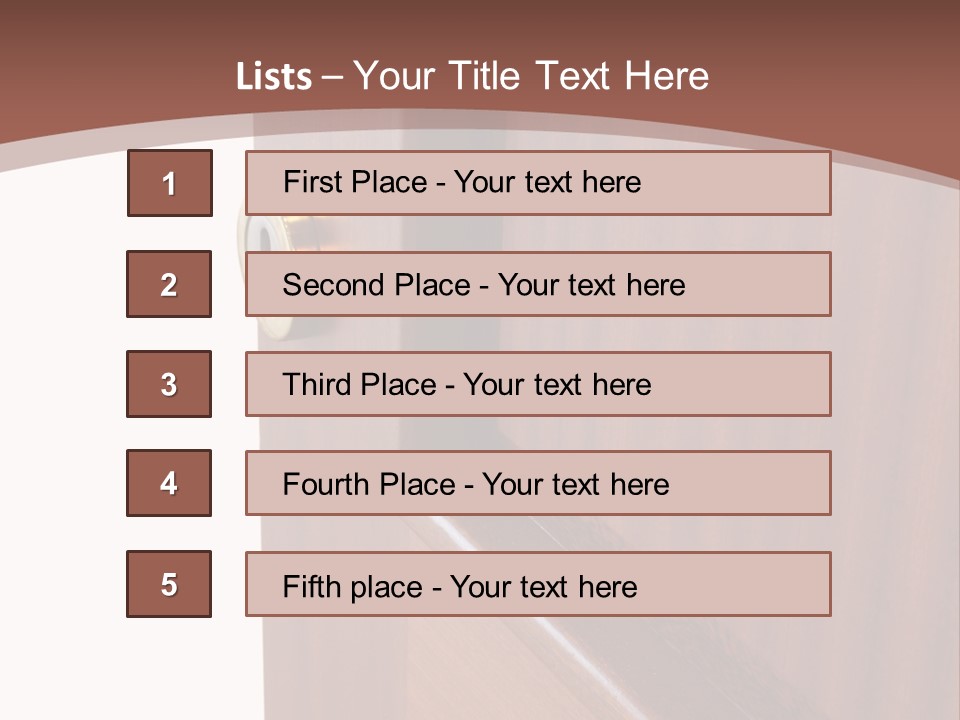 Interior Lock Architecture PowerPoint Template