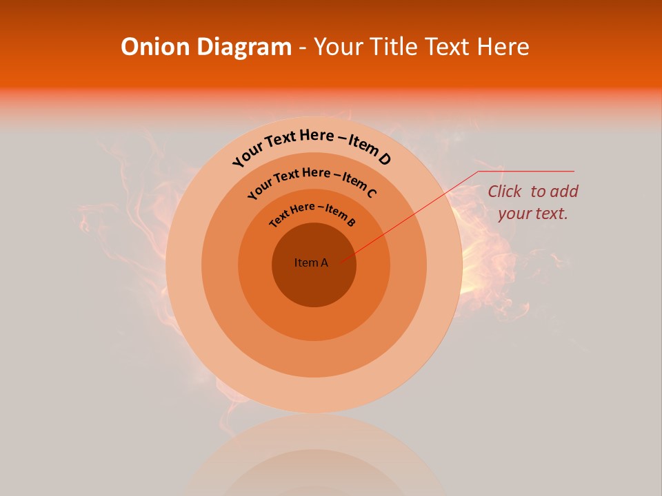Knowledge Flame Icon PowerPoint Template