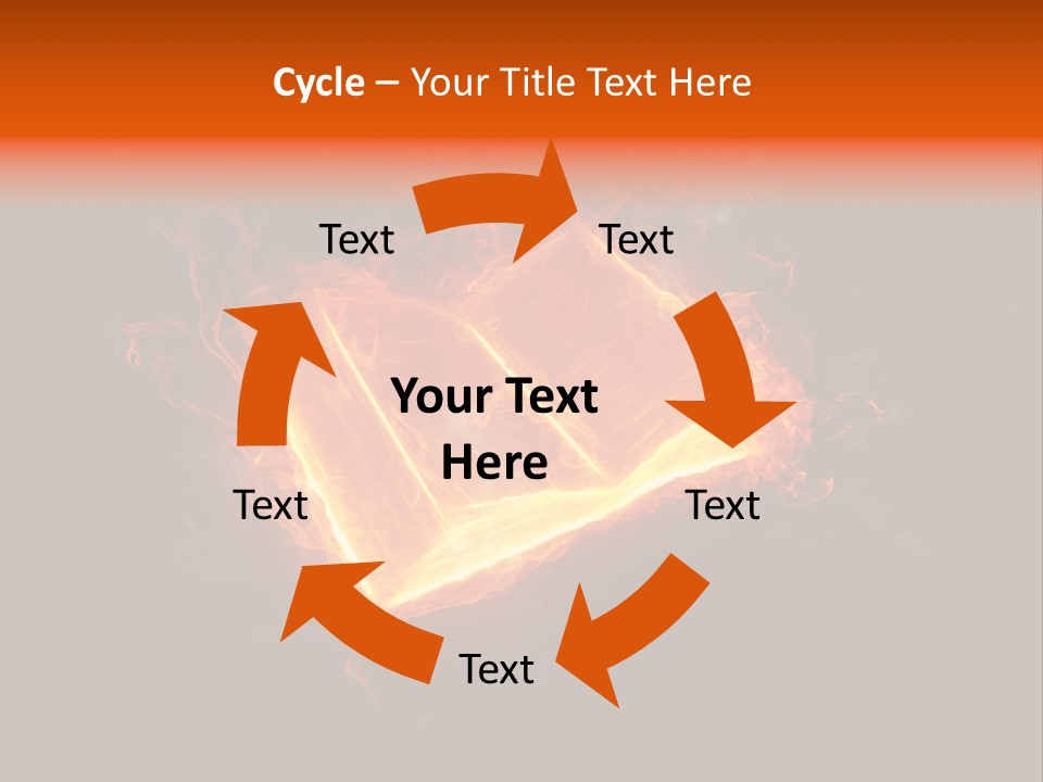 Knowledge Flame Icon PowerPoint Template