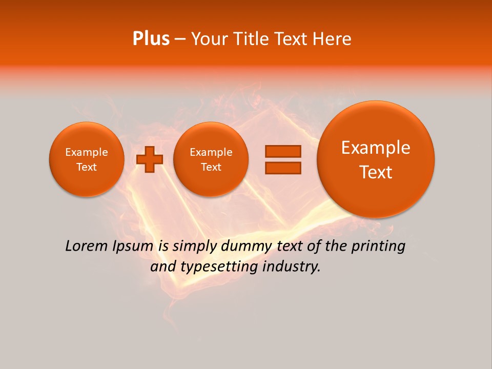 Knowledge Flame Icon PowerPoint Template