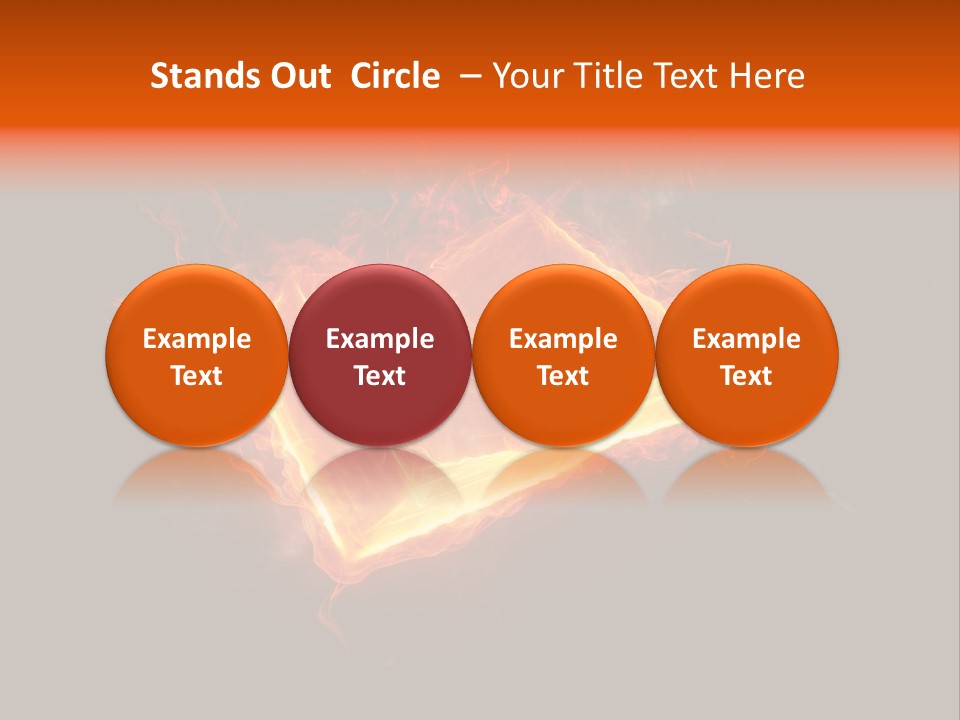 Knowledge Flame Icon PowerPoint Template