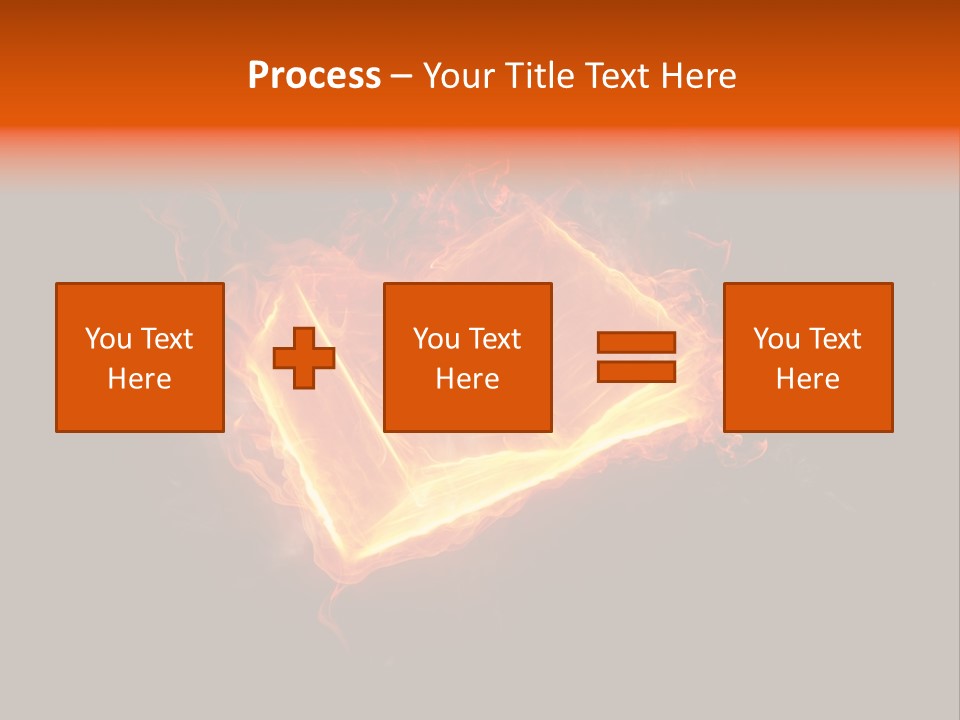 Knowledge Flame Icon PowerPoint Template