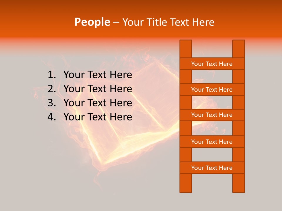 Knowledge Flame Icon PowerPoint Template