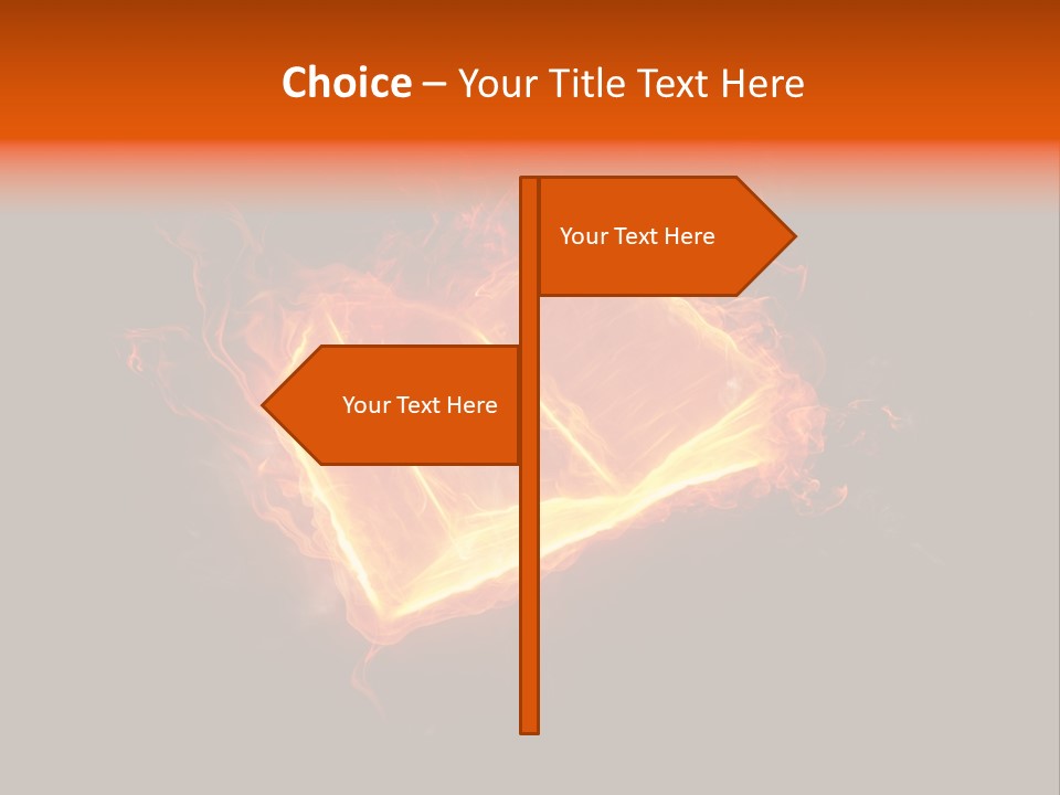 Knowledge Flame Icon PowerPoint Template