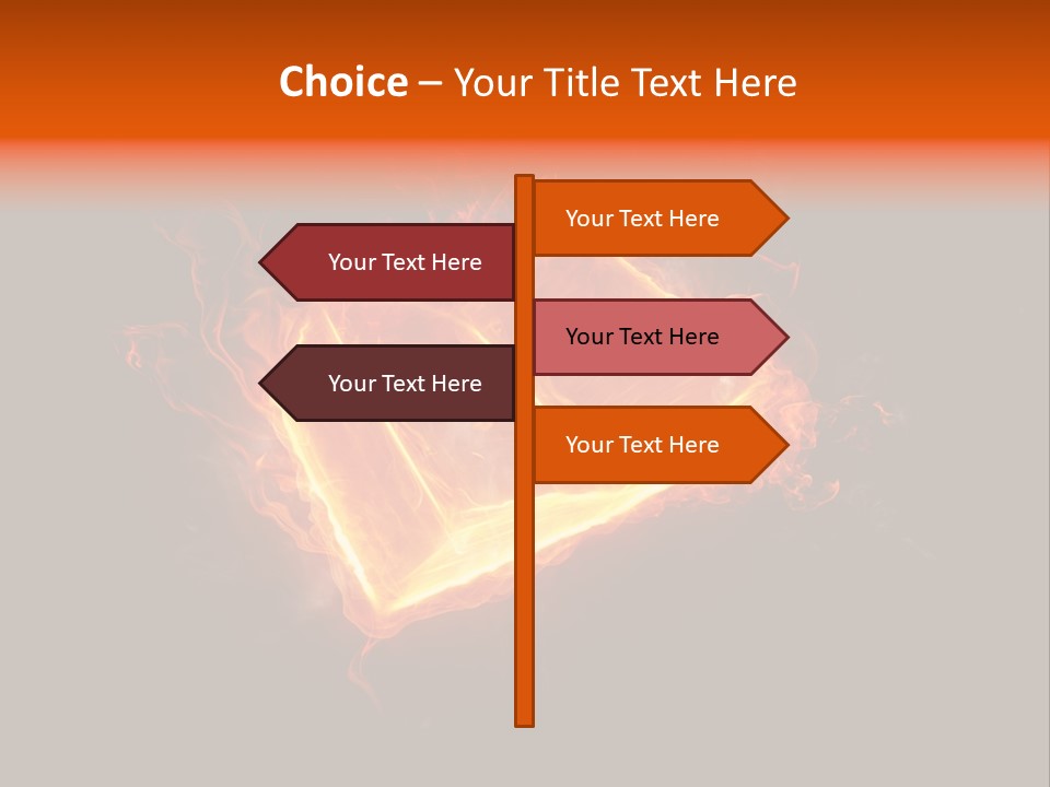 Knowledge Flame Icon PowerPoint Template
