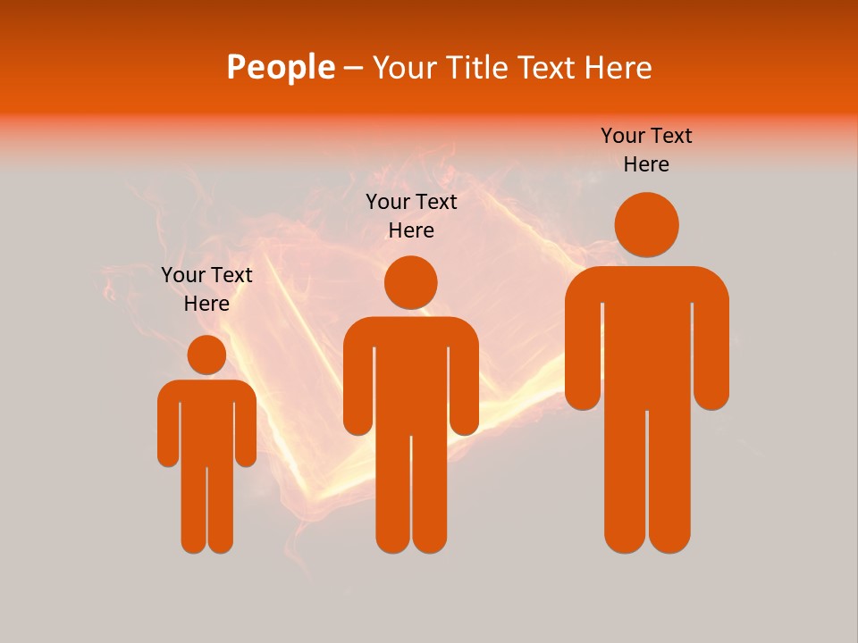 Knowledge Flame Icon PowerPoint Template