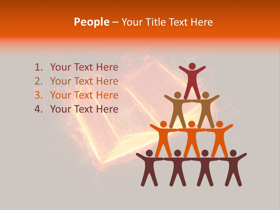 Knowledge Flame Icon PowerPoint Template