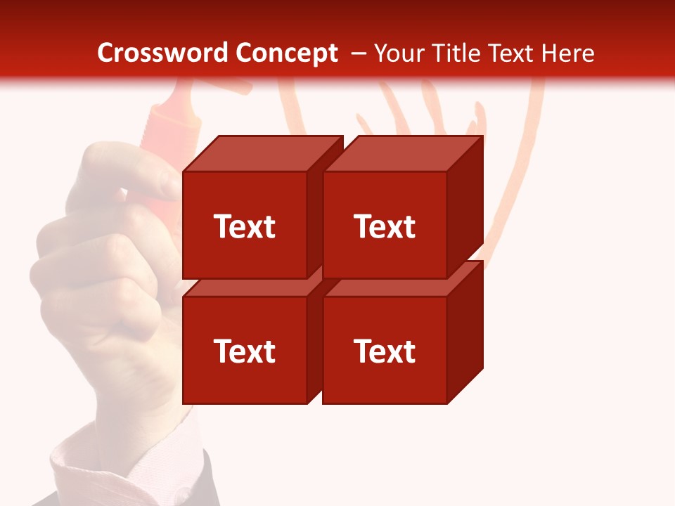 Hand Marker Energy PowerPoint Template