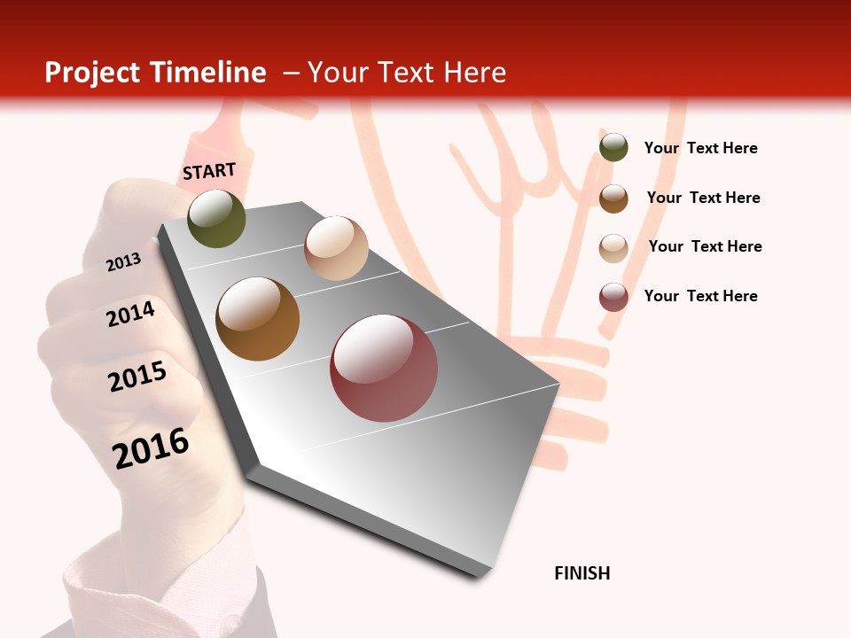 Hand Marker Energy PowerPoint Template