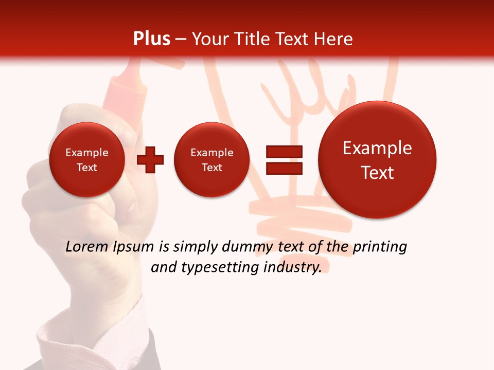 Hand Marker Energy PowerPoint Template