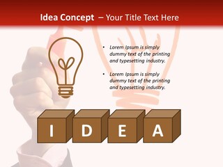 Hand Marker Energy PowerPoint Template