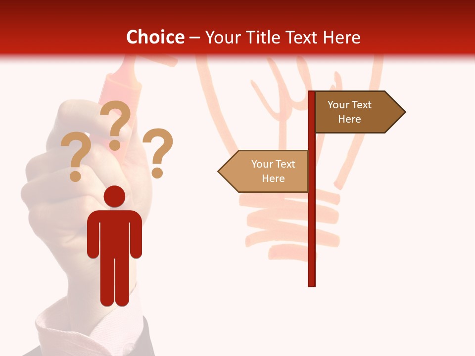 Hand Marker Energy PowerPoint Template