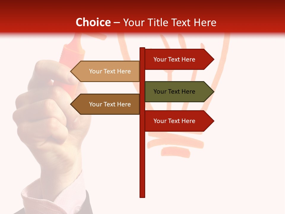 Hand Marker Energy PowerPoint Template