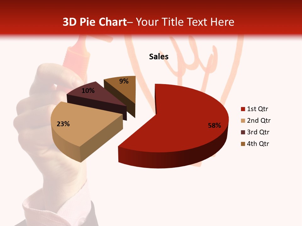 Hand Marker Energy PowerPoint Template
