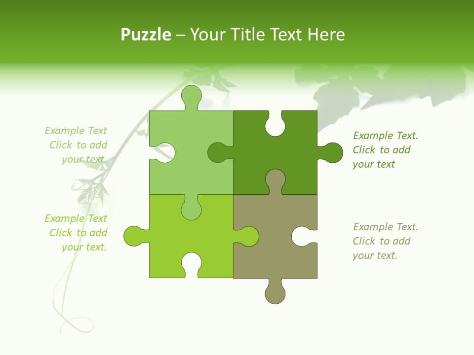 Feuille Petroselinum Sativum Vrilles PowerPoint Template