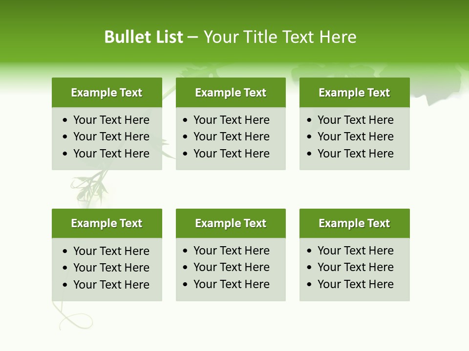 Feuille Petroselinum Sativum Vrilles PowerPoint Template