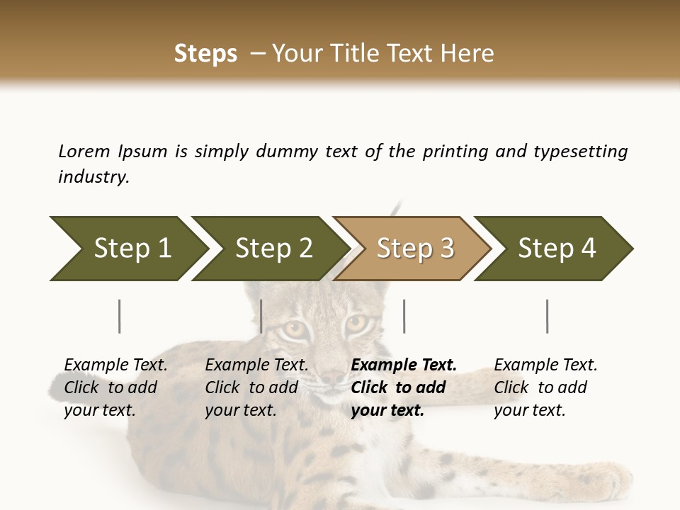 Purebred Cat Ears Isolated On White PowerPoint Template