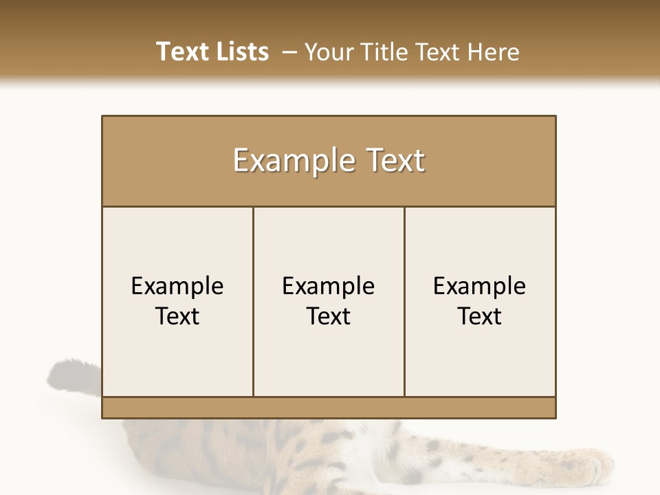 Purebred Cat Ears Isolated On White PowerPoint Template