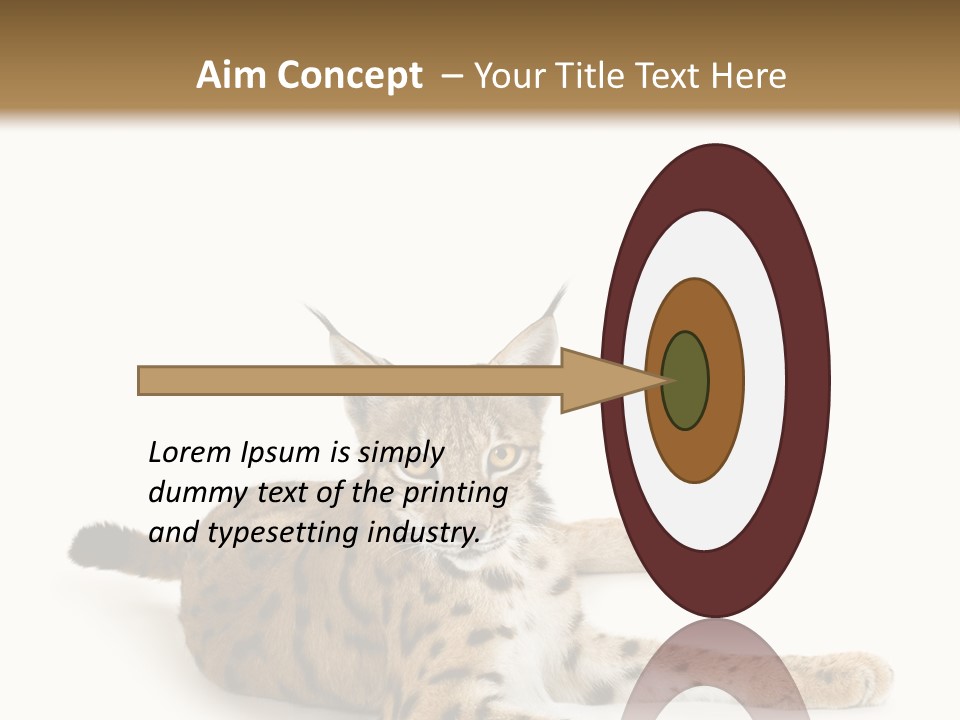 Purebred Cat Ears Isolated On White PowerPoint Template