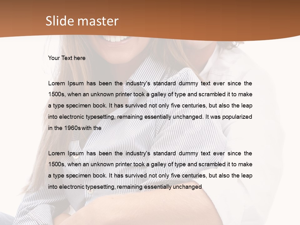 Embrace Human Portrait PowerPoint Template