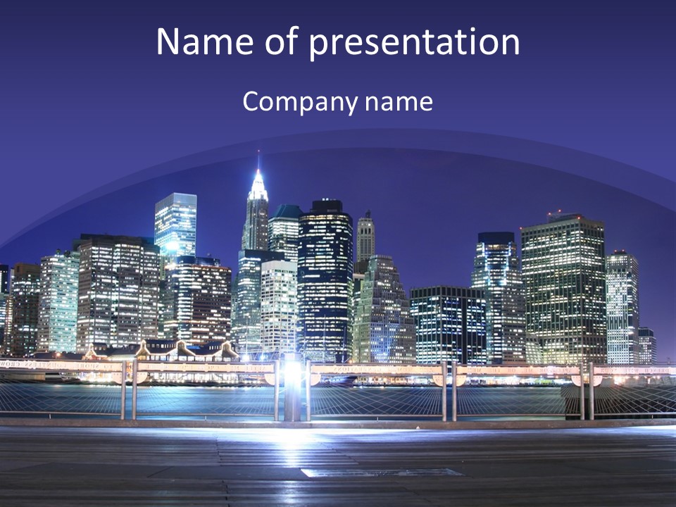 Brooklyn East Bridge PowerPoint Template