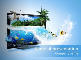 Sealife Fish Resolution PowerPoint Template