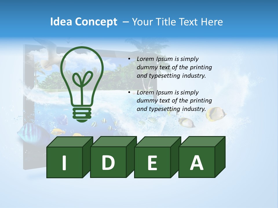 Sealife Fish Resolution PowerPoint Template