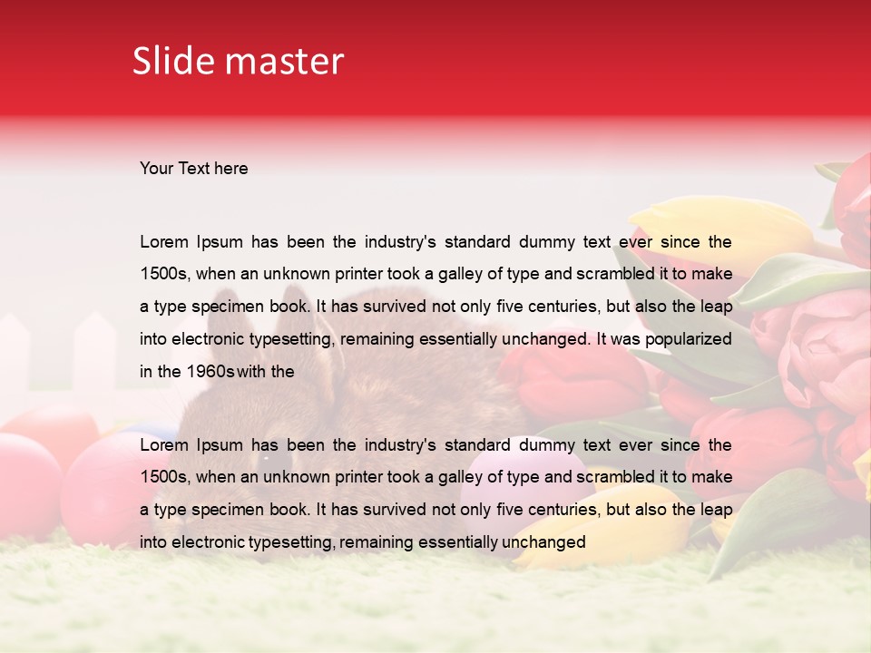 Himmel Osterhase Zwergkaninchen PowerPoint Template