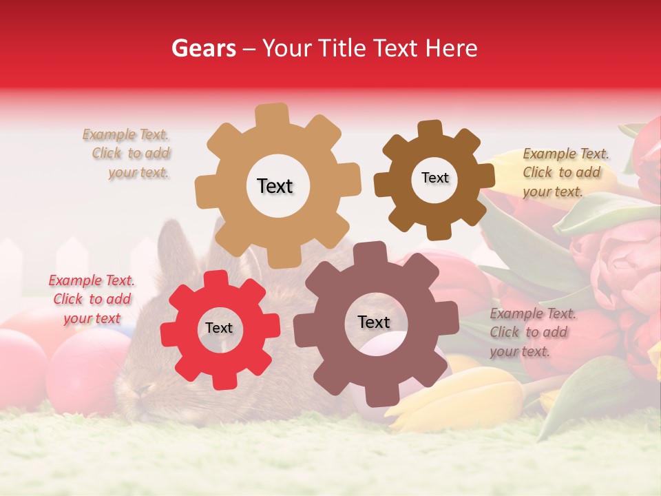 Himmel Osterhase Zwergkaninchen PowerPoint Template