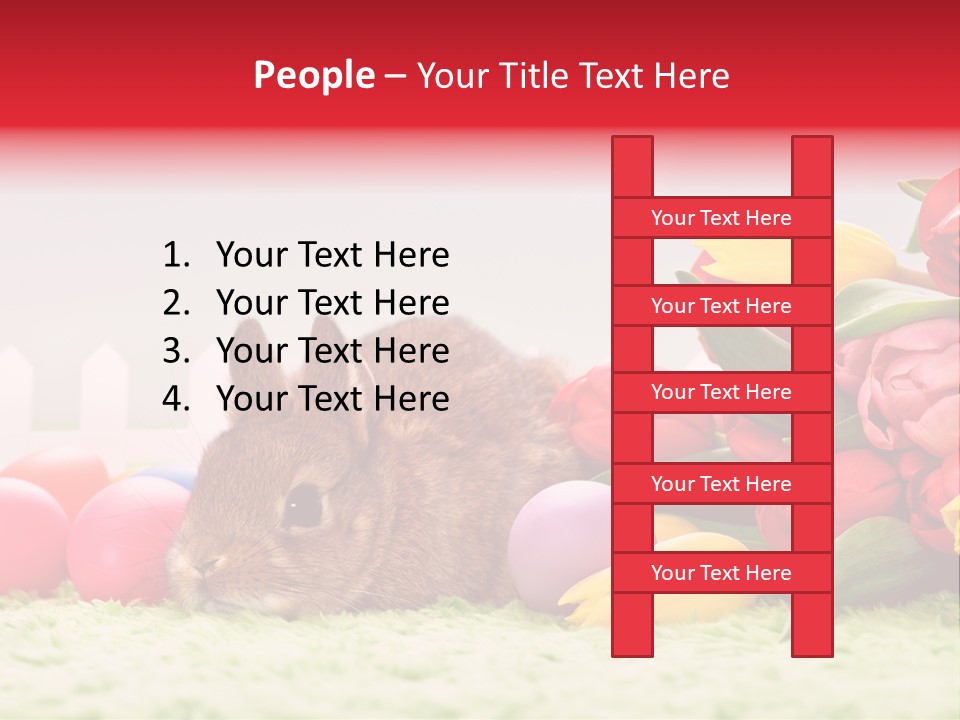 Himmel Osterhase Zwergkaninchen PowerPoint Template