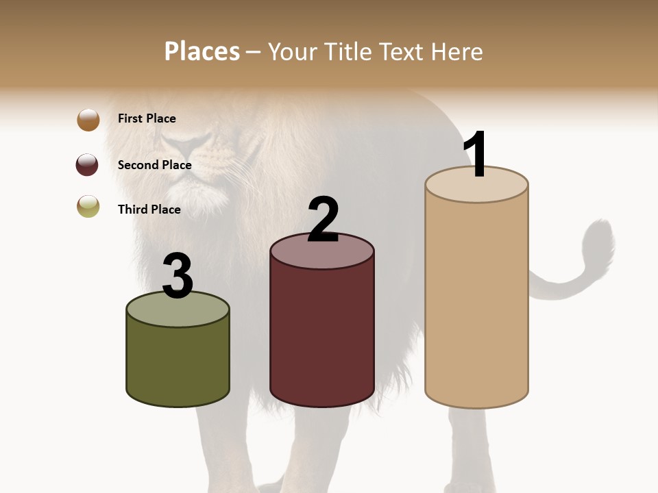 Full Length White Mane PowerPoint Template